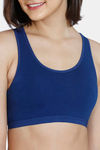 Zivame Girls Double Layered Non Wired Full Coverage Racerback Beginner Sports Bra (Pack of 2) - Navy — thumbnail 8